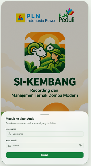 Screenshot Si-Kembang— Sistem Logbook Digital Ternak Domba — gambar 1